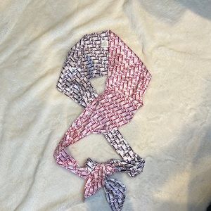 Pink/purple tie up cropped shirt